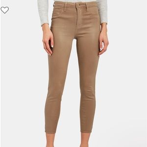 NWT L’Agence Margot Coated Skinny Jeans in Beige